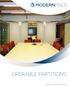 OPERABLE PARTITIONS. Options and Accessories