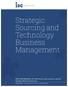 Strategic Sourcing and Technology Business Management