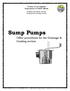 Sump Pumps Office procedures for the Drainage & Grading section