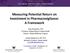 Measuring Potential Return on Investment in Pharmacovigilance: A Framework