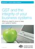 GST and the integrity of your business systems