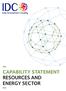 CAPABILITY STATEMENT RESOURCES AND ENERGY SECTOR