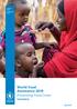 World Food Assistance Preventing Food Crises. Summary