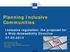 Planning Inclusive Communities Inclusive regulation: the proposal for a Web-Accessibility Directive