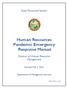 Human Resources Pandemic Emergency Response Manual