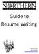 Guide to Resume Writing