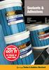 Sealants & Adhesives. Adhesives 596 Sealants 597 Tile Adhesive & Grout 598 Foams 599