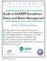 CALIFORNIA. Guide to CAASPP Completion Status and Roster Management Administration