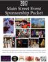 Main Street Event Sponsorship Packet