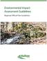 Environmental Impact Assessment Guidelines. Regional Official Plan Guidelines