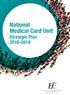 National Medical Card Unit Strategic Plan