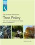 Tree Policy For the Management of Trees on City Property