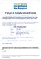 Project Application Form