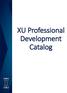 XU Professional Development Catalog