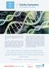 Clarity Genomics. Company Profile