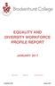 EQUALITY AND DIVERSITY WORKFORCE PROFILE REPORT