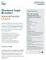 Chartered Legal Executive Apprenticeship. Level 6. Quick Information: New Apprenticeship Standard designed by employers for employers