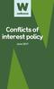 Conflicts of interest policy