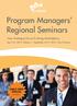 Program Managers Regional Seminars