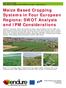 Maize Based Cropping Systems in Four European Regions: SWOT Analysis and IPM Considerations