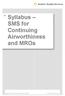Syllabus SMS for Continuing Airworthiness and MROs