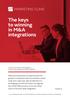 The keys to winning in M&A integrations