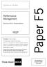 Paper F5. Performance Management. March/June 2018 Sample Questions. Fundamentals Level Skills Module