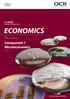 ECONOMICS. Component 1 Microeconomics. A LEVEL Exemplar Candidate Work.  For first teaching in 2015.