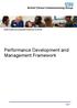 Performance Development and Management Framework