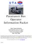 Paratransit Bus Operator Information Packet