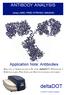 deltadot ANTIBODY ANALYSIS Application Note: Antibodies using LABEL FREE INTRINSIC IMAGING LONDON United Kingdom