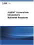 SAS/STAT 13.1 User s Guide. Introduction to Multivariate Procedures