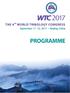 WELCOME WELCOME TO WTC 2017