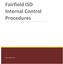 Fairfield ISD Internal Control Procedures