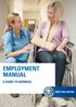Employment manual. A guide to sickness