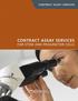 CONTRACT ASSAY SERVICES CONTRACT ASSAY SERVICES FOR STEM AND PROGENITOR CELLS