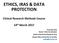 ETHICS, IRAS & DATA PROTECTION