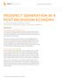 PROSPECT GENERATION IN A POST-RECESSION ECONOMY
