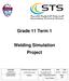 Grade 11 Term 1. Welding Simulation Project
