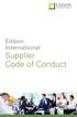 Edison International. Supplier Code of Conduct