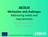 AEOLIX Motivation and challenges Addressing needs and requirements