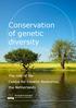 Conservation of genetic diversity
