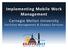 Implementing Mobile Work Management. Carnegie Mellon University Facilities Management & Campus Services