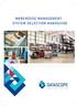 WAREHOUSE MANAGEMENT SYSTEM SELECTION HANDGUIDE DATASCOPE WMS FOR SYSPRO