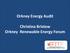 Orkney Energy Audit. Christina Bristow Orkney Renewable Energy Forum