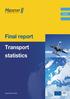 Euro-Mediterranean statistical cooperation English. Final report Transport statistics