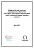 Leadership and strategic management in the further education, work-based learning and adult community-based learning sectors