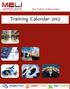 Training Calendar 2013