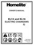 EL12 and EL16 ELECTRIC CHAINSAWS