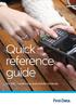 1 Quick reference guide. Quick reference guide. for XAC countertop and mobile terminals